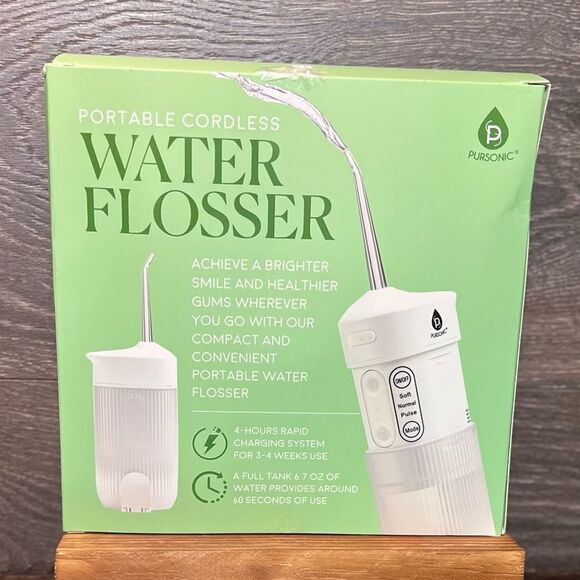 Pursonic Portable USB Rechargeable Collapsible Water Flosser in White. NIB! - Picture 9 of 13